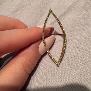 Marquise Shape Ring with Rhinestones